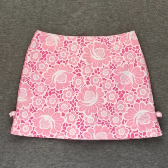 LILLY PULITZER Vintage Pink Floral Mini Skort - Picture 6 of 6